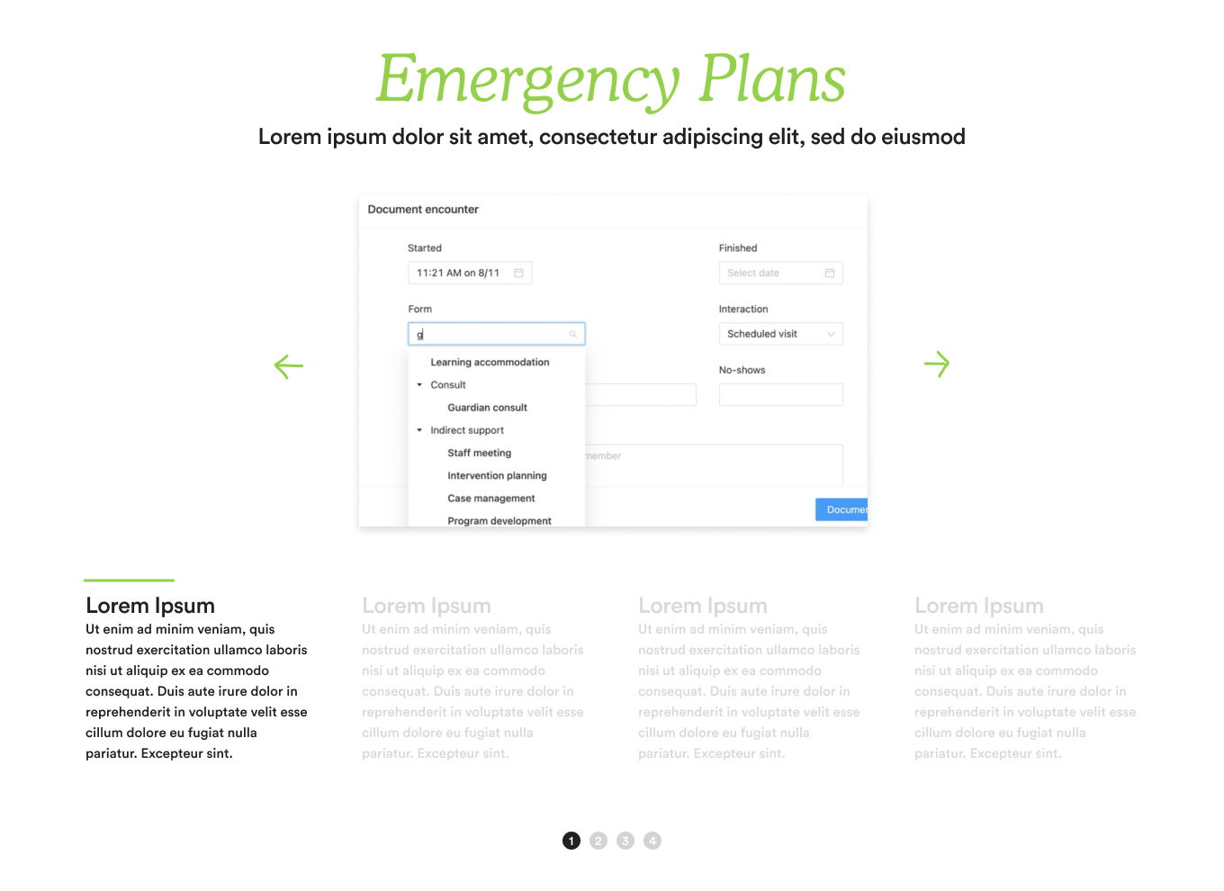 Emergency plans