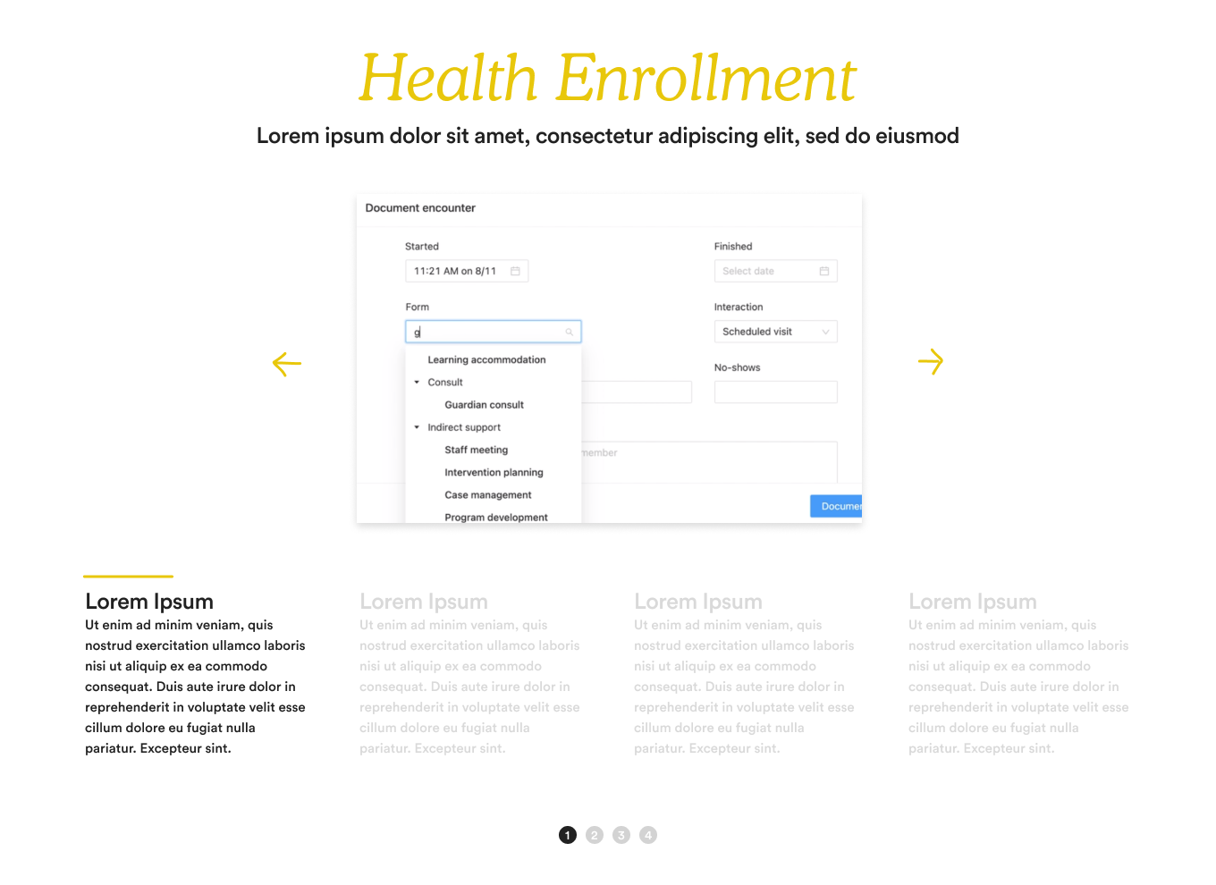Health enrollment